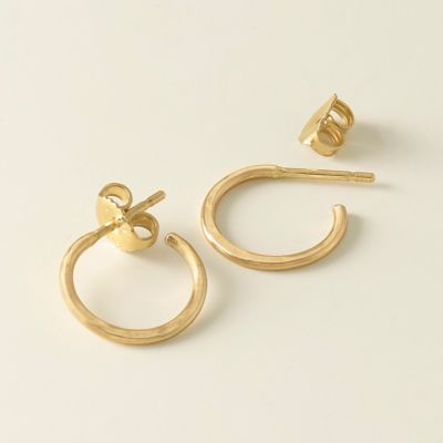 Classic Hammered Hoop Earrings, Small James Avery