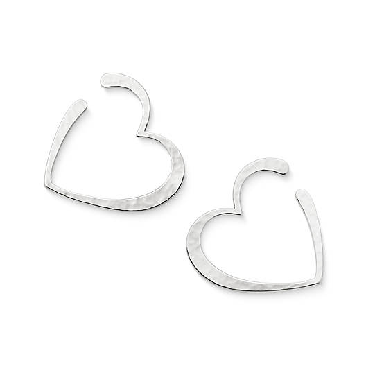 View Larger Image of Forged Hearts Ear Posts