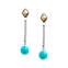 View Larger Image of Marlowe Drop Ear Posts with Turquoise