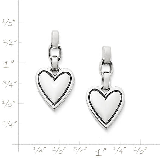 View Larger Image of Timeless Heart Drop Ear Posts