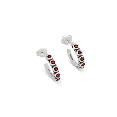Gemstone Hoop Earrings thumbnail 6