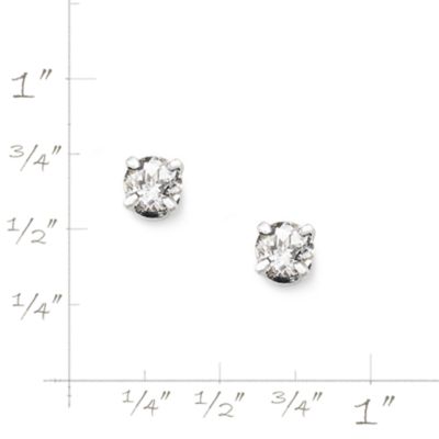 Lab Created White Sapphire Gemstone Ear Posts James Avery