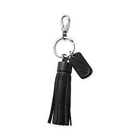 Leather Logo Tassel Key Chain