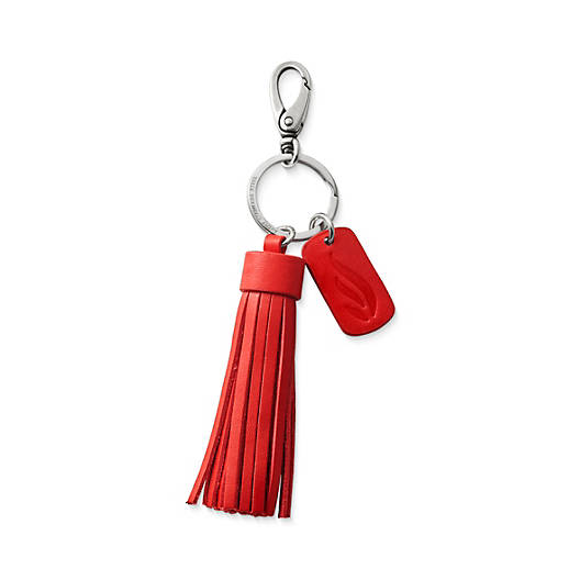 View Larger Image of Leather Logo Tassel Key Chain