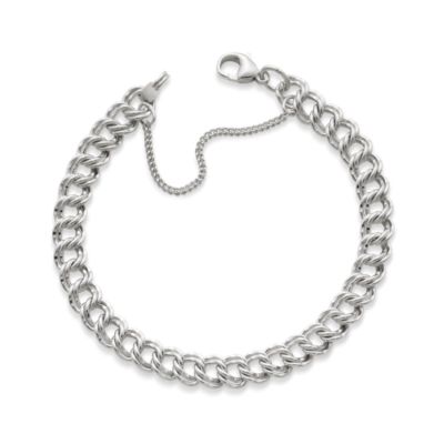 Double Curve Chain Bracelet with Charm