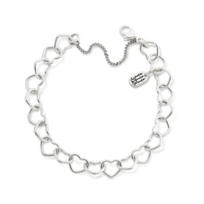 James Avery Sterling Silver Connected Hearts Charm Bracelet - L