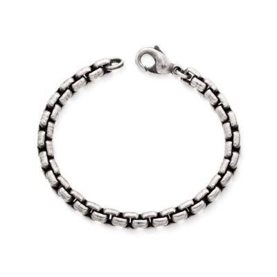 Men's Box Chain Bracelet - Sterling Silver