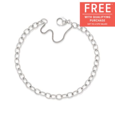 Twisted Wire Cable Charm Bracelet