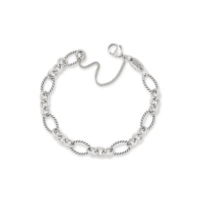 Oval Twist Charm Bracelet