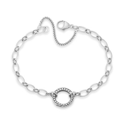 James Avery Sterling Silver Connected Hearts Charm Bracelet - L