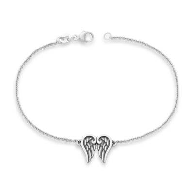 In Loving Memory (Angel Wings) - Engraved Chain Bracelet