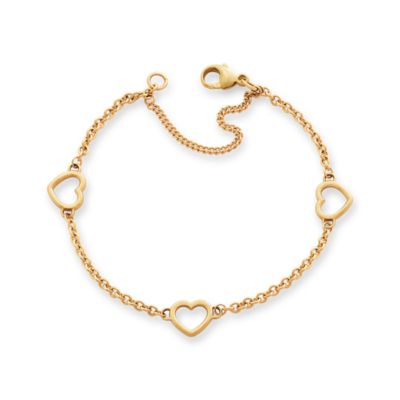 Heart Station Charm Bracelet
