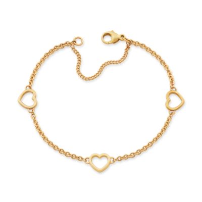 Heart Station Charm Bracelet