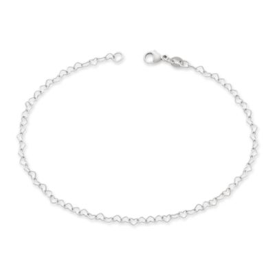 Delicate Connected Hearts Anklet