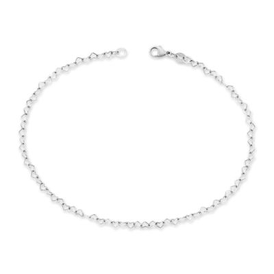 Delicate Connected Hearts Anklet