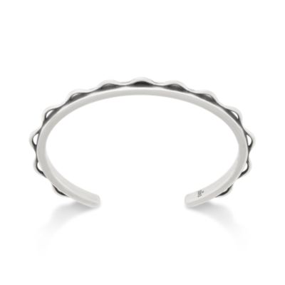 Scalloped Cuff Charm Bracelet