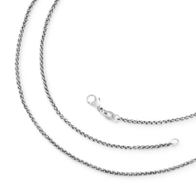 Mens Silver Rope Chain Necklace by Tomerm Jewelry