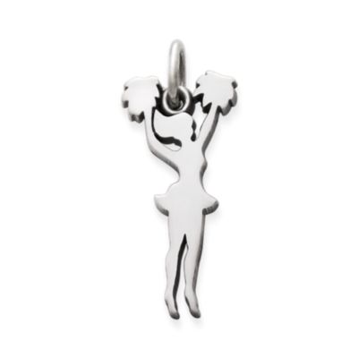 Cheerleading Sterling Silver Necklace with Charm Holder 30 Inches