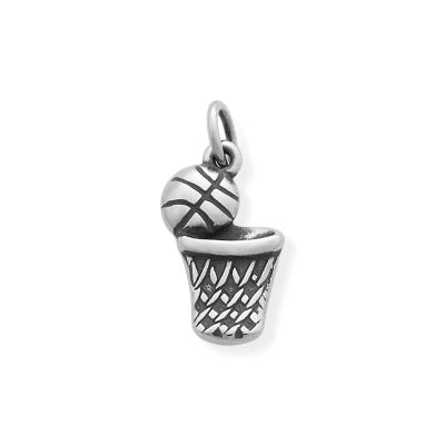 James Avery Size 5 James Avery Retired Sterling Silver Basketball Charm Dangle Ring Size 7 