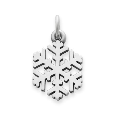 Snowflake Charm in Sterling Silver and Enamel