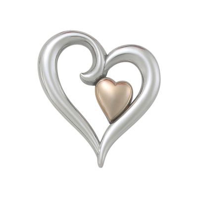 Vintage James Avery Brass Heart Paperweight Engraved