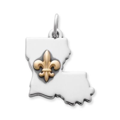 Bracelet, Charms State of Louisiana theme, Fleur de Lis