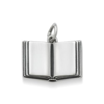 Sterling Silver Book Charm - Realistic