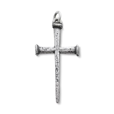 Mens nail on sale cross necklace