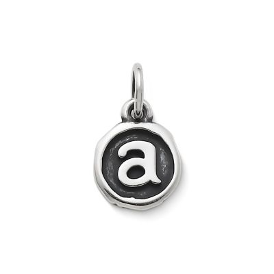 James Avery Sterling Silver Script Initial Bracelet or Necklace Charm