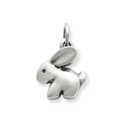 Silver Easter Bunny Charms,easter Charms, 1 Charm, Made in the