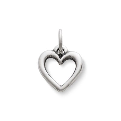 Open Wire Heart Charm in Sterling Silver