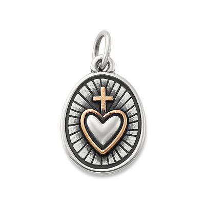 James Avery Heart with 2024 Charm - Sterling Silver