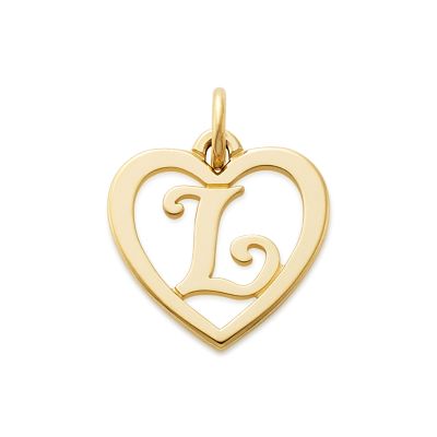 Heart Script Initial Charm