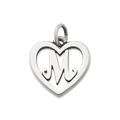 Heart Script Initial Charm
