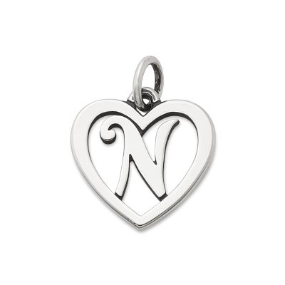 Heart Script Initial Charm