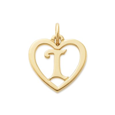 Heart Script Initial Charm