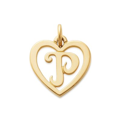 Heart Script Initial Charm