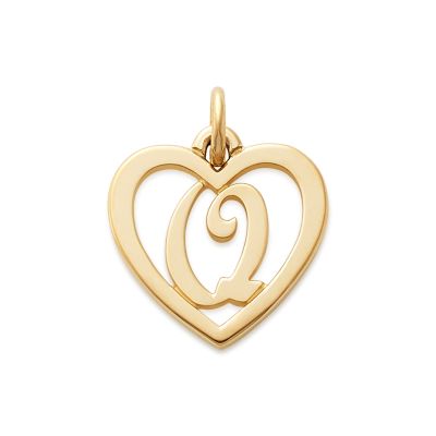 Heart Script Initial Charm