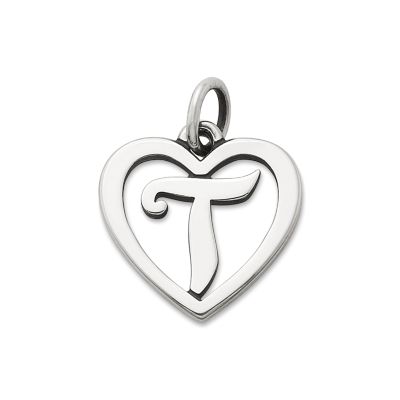 Heart Script Initial Charm
