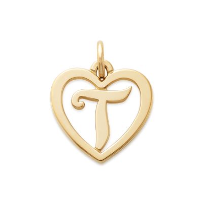 Heart Script Initial Charm