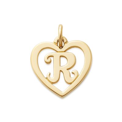 Heart Script Initial Charm