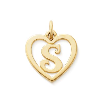 Heart Script Initial Charm