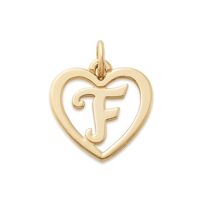 Heart Script Initial Charm