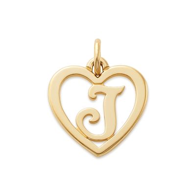 Heart Script Initial Charm