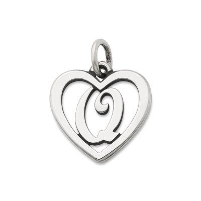 Heart Script Initial Charm