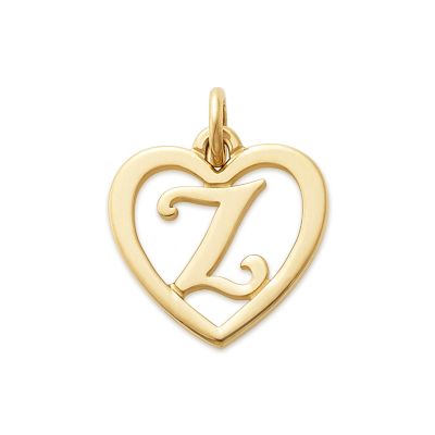 Heart Script Initial Charm