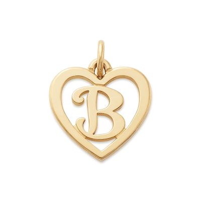 Heart Script Initial Charm