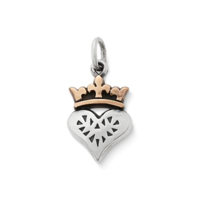 Handcrafted Queen Of Hearts Charm Dead Set With Zirconia Pave