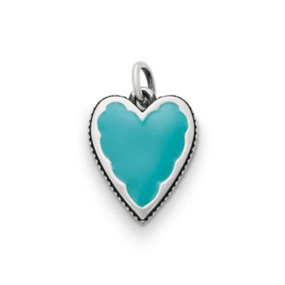 James Avery Heart with 2024 Charm - Sterling Silver