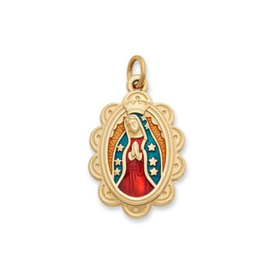 Enamel Virgin of Guadalupe Charm